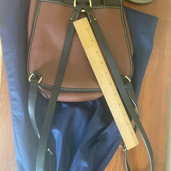 DOONEY & BOURKE LEATHER FLAP BACKPACK PURSE BROWN - Picture 13 of 14
